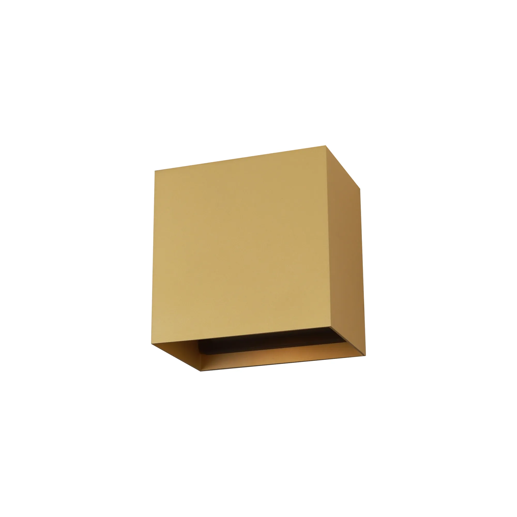 M9225  Davos Square Wall Lamp Dimmable 20W LED 2700K IP54 Gold/Black